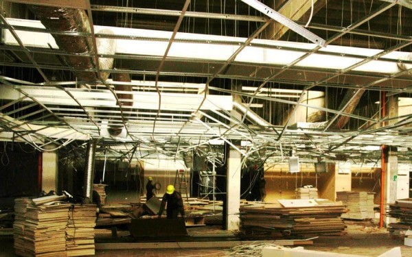 Durante le demolizioni interne